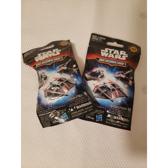 (2) Star Wars Disney Micromachines Micro Machines - New Sealed - Series 02 - Picture 1 of 1